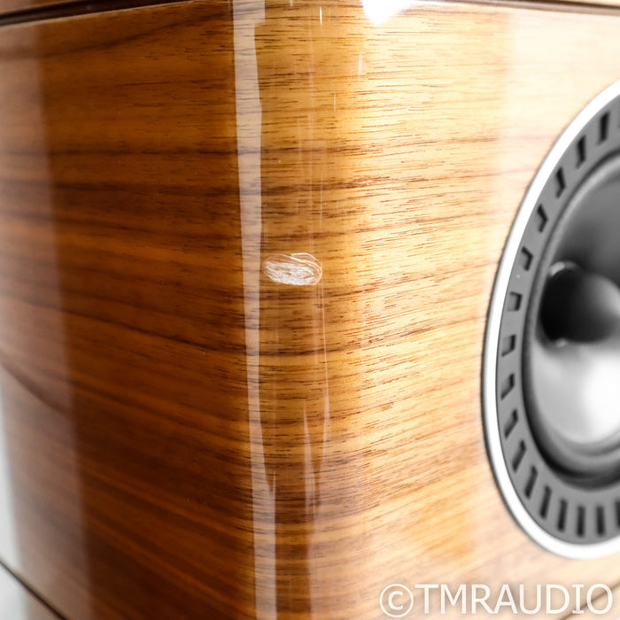Wharfedale Elysian 2 Bookshelf Speakers; Walnut Piano Pair w/ Stands
