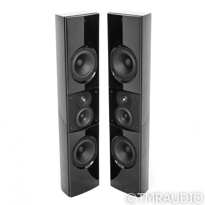 Aerial Acoustics 7LCR On-Wall Surround Speakers; Gloss Black Pair
