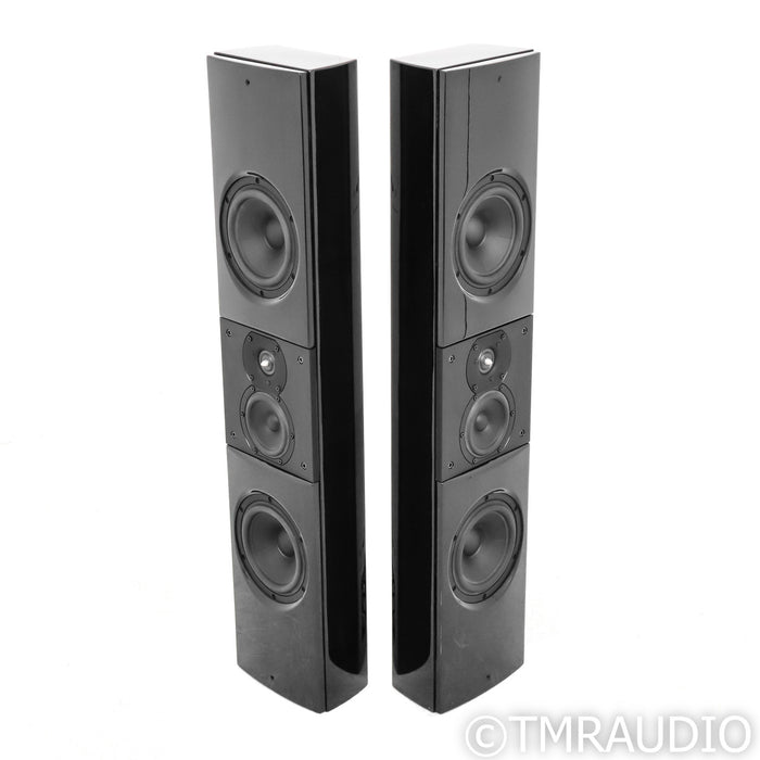 Aerial Acoustics 7LCR On-Wall Surround Speakers; Gloss Black Pair