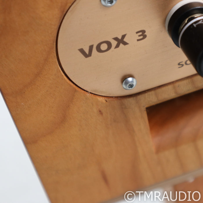 Soundkaos Vox 3a Bookshelf Speakers; Cherry Pair w/ Stands & LessLoss Firewall
