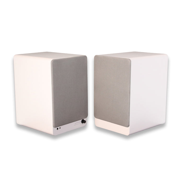 Kanto Tuk Powered Bookshelf Speakers; White Pair