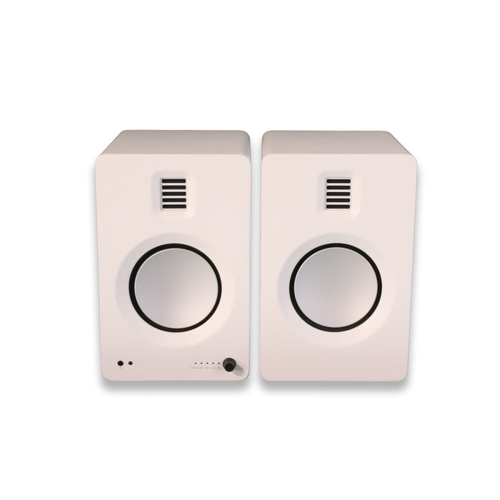 Kanto Tuk Powered Bookshelf Speakers; White Pair