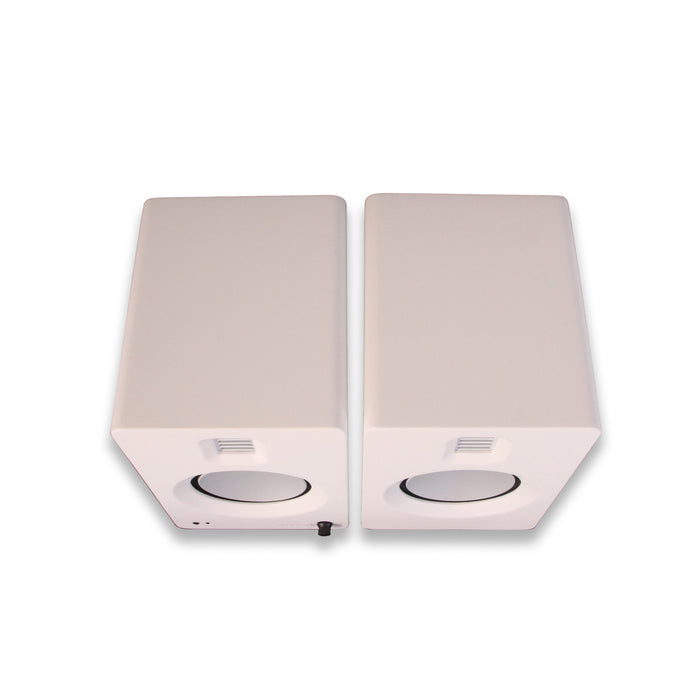Kanto Tuk Powered Bookshelf Speakers; White Pair