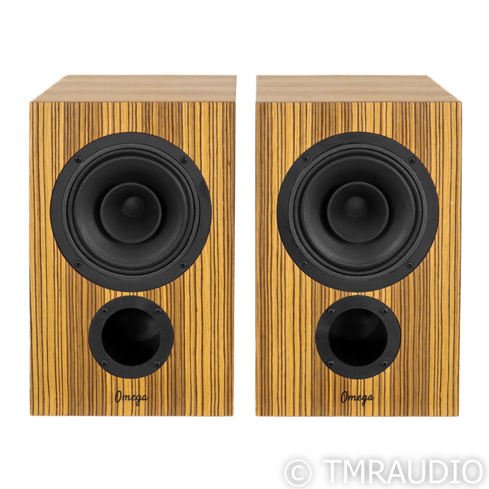 Omega Speaker Systems The Seven Bookshelf Speakers; Zebrawood Pair