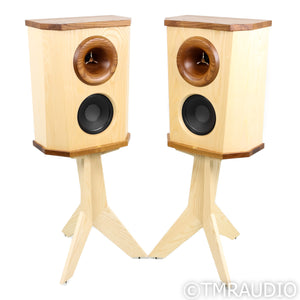 Fleetwood Sound Deville SQ Bookshelf Speakers; Natural Pair w/ Stands