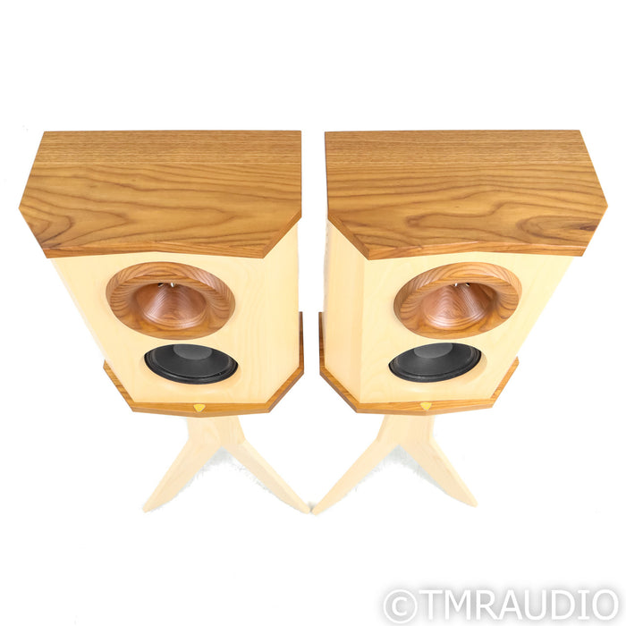 Fleetwood Sound Deville SQ Bookshelf Speakers; Natural Pair w/ Stands