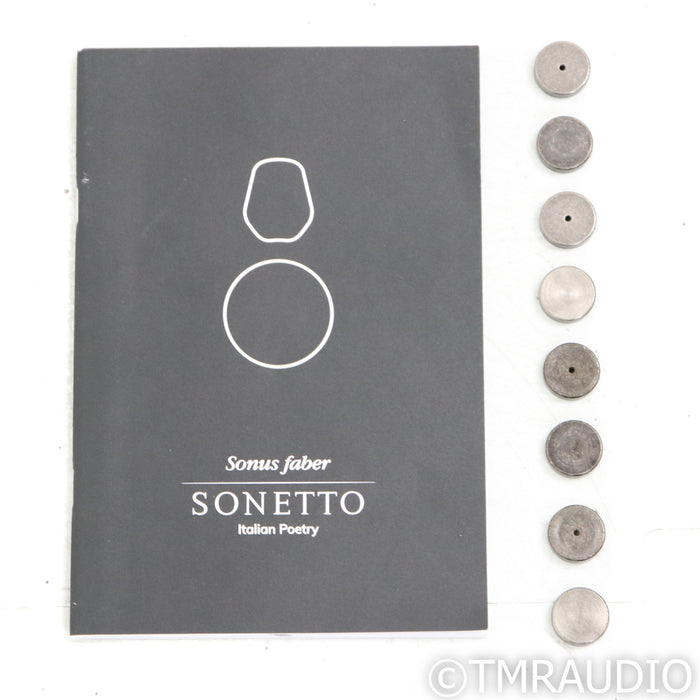 Sonus Faber Sonetto II Bookshelf Speakers; Walnut Pair w/ Stands