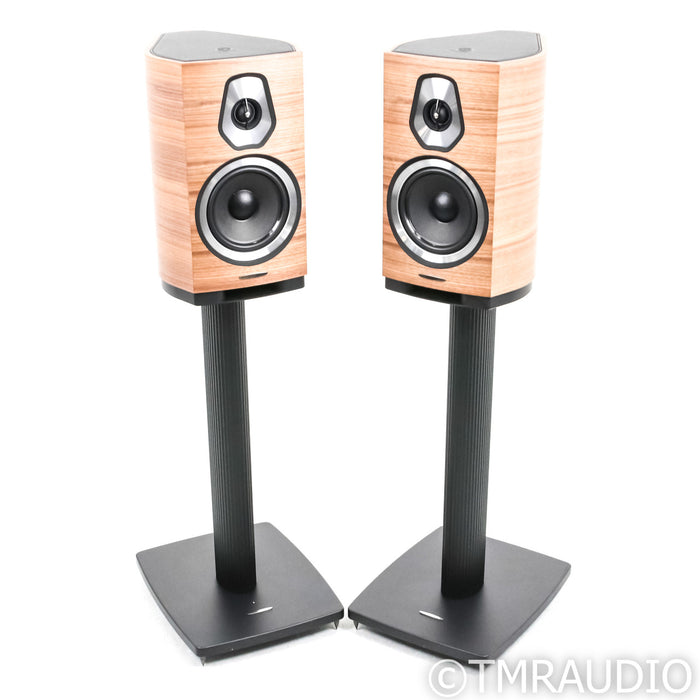 Sonus Faber Sonetto II Bookshelf Speakers; Walnut Pair w/ Stands