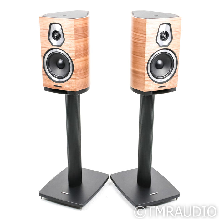 Sonus Faber Sonetto II Bookshelf Speakers; Walnut Pair w/ Stands