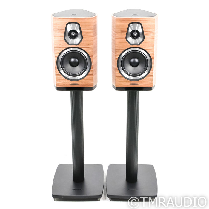 Sonus Faber Sonetto II Bookshelf Speakers; Walnut Pair w/ Stands