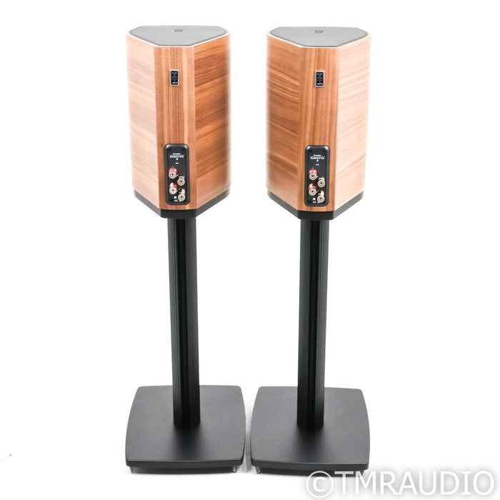 Sonus Faber Sonetto II Bookshelf Speakers; Walnut Pair w/ Stands