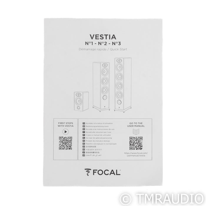 Focal Vestia No. 3 Floorstanding Speakers; Dark Wood Pair (Used)