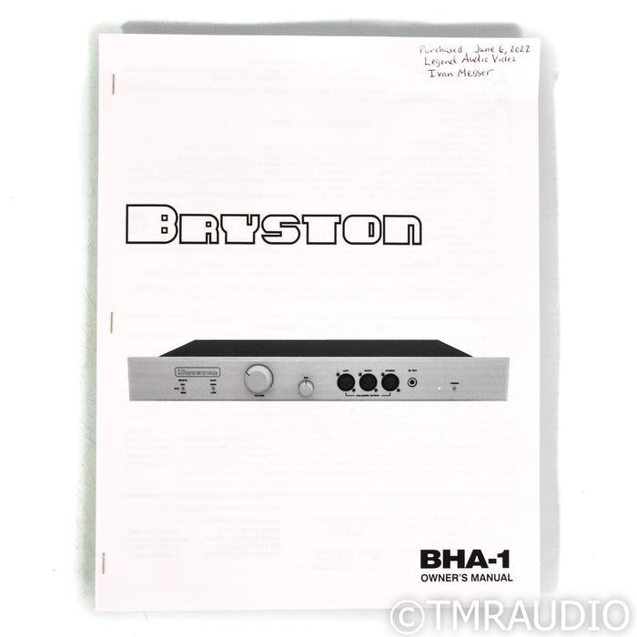 Bryston BHA-1 Balanced Headphone Amplifier