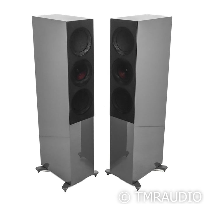 KEF R7 Meta Floorstanding Speakers; Titanium Gloss Pair