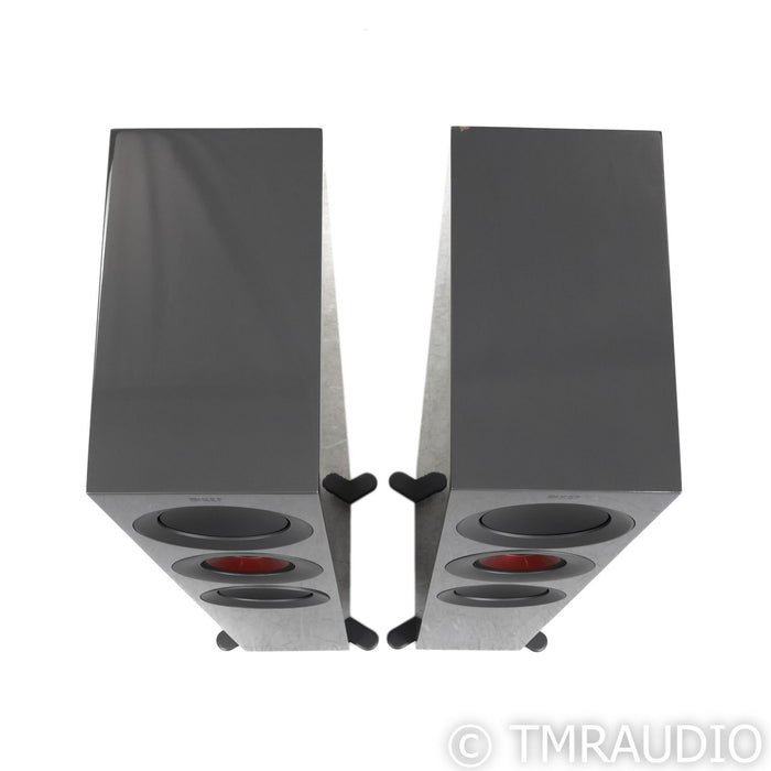 KEF R7 Meta Floorstanding Speakers; Titanium Gloss Pair
