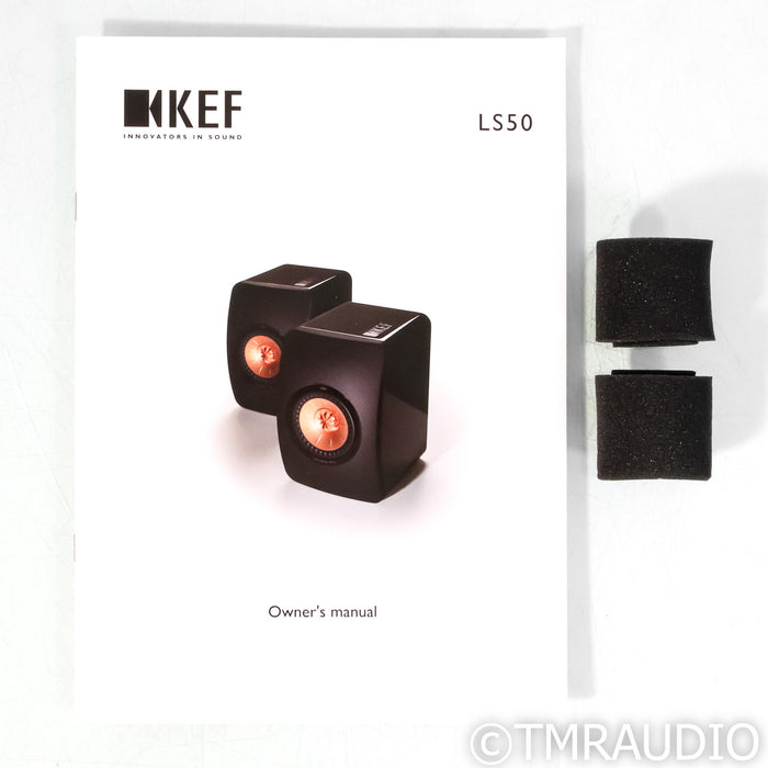KEF LS50 Bookshelf Speakers; Black Pair