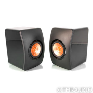 KEF LS50 Bookshelf Speakers; Black Pair