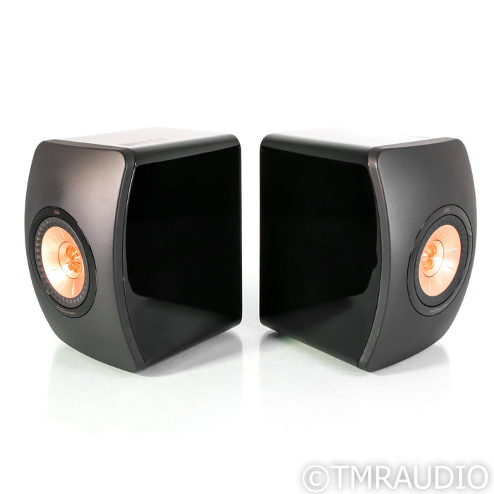 KEF LS50 Bookshelf Speakers; Black Pair