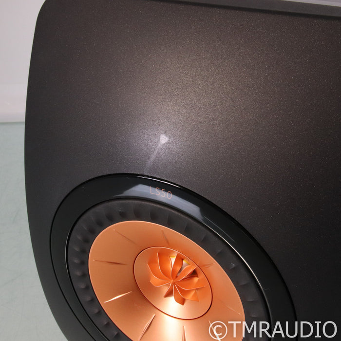 KEF LS50 Bookshelf Speakers; Black Pair