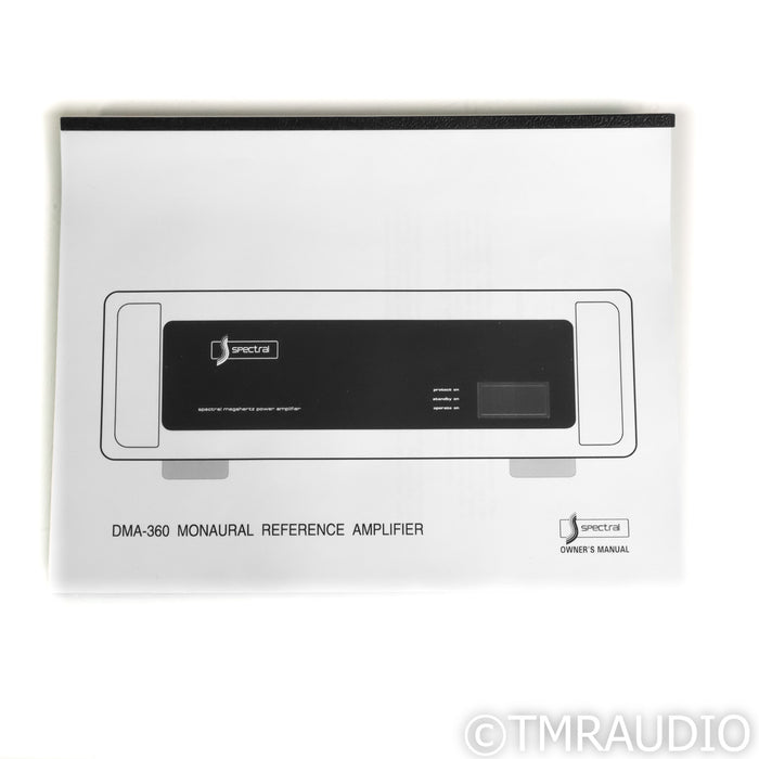 Spectral Audio DMA-360 Monoblock Power Amplifiers; Pair