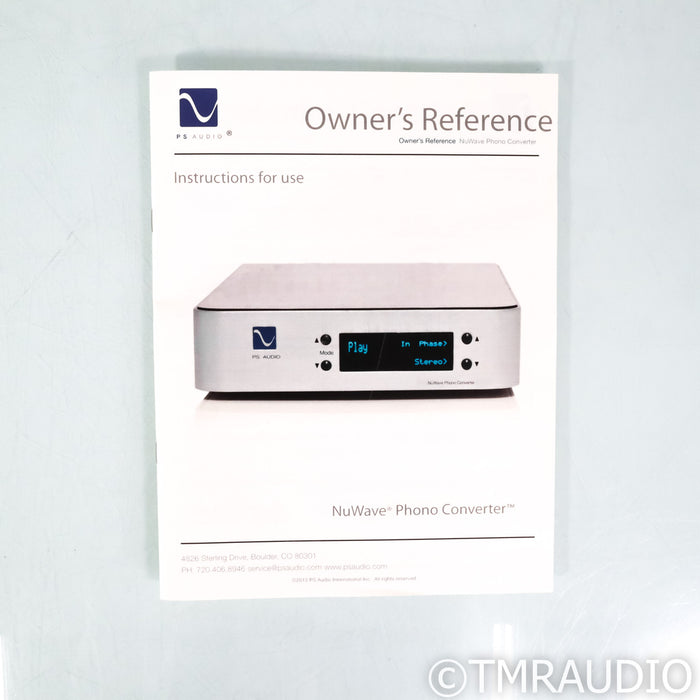 PS Audio NuWave MM & MC Phono Converter; A/D Converter
