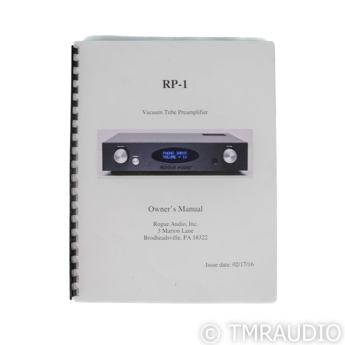 Rogue Audio RP-1 Stereo Tube Preamplifier; MM & MC Phono (No Remote)