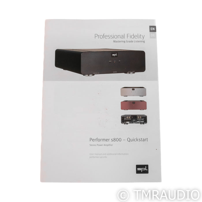 SPL Performer s800 Stereo Power Amplifier