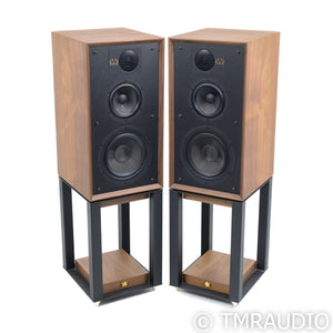 Wharfedale Linton 85th Anniversary Bookshelf Speakers; Walnut Pair w/ Stands