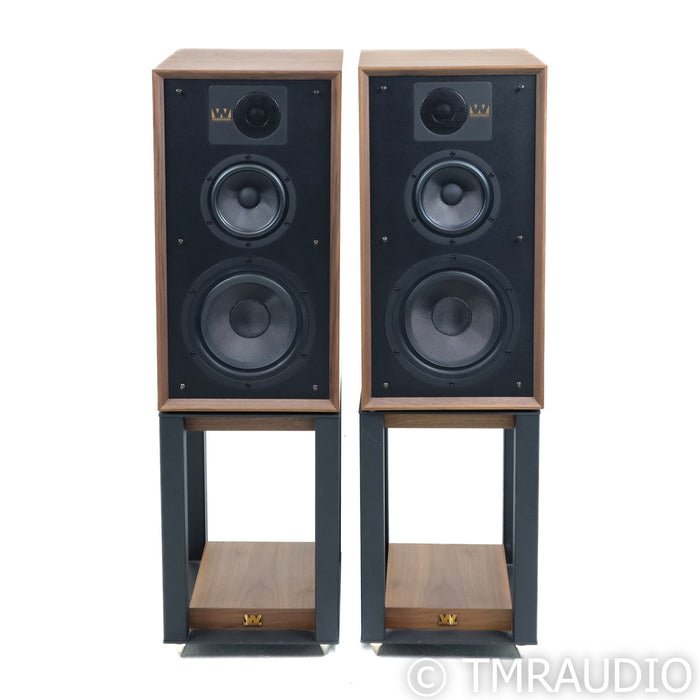 Wharfedale Linton 85th Anniversary Bookshelf Speakers; Walnut Pair w/ Stands