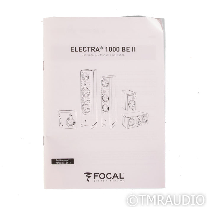 Focal Electra 1008 Be II Bookshelf Speakers; Black Pair