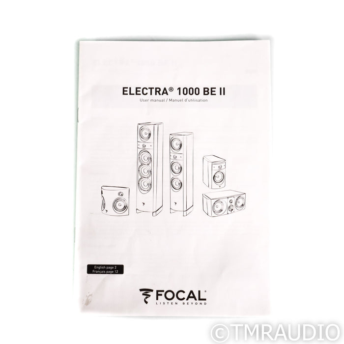 Focal Electra 1008 Be II Bookshelf Speakers; Black Lacquer Pair
