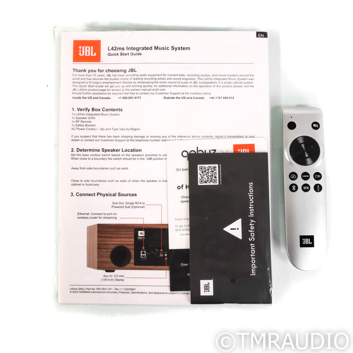 JBL L42MS Wireless Streaming Speaker System; Black (Unused)