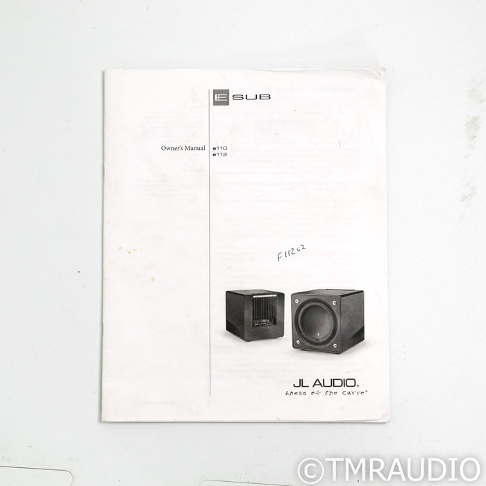 JL Audio e112 12" Powered Subwoofer; Black Ash