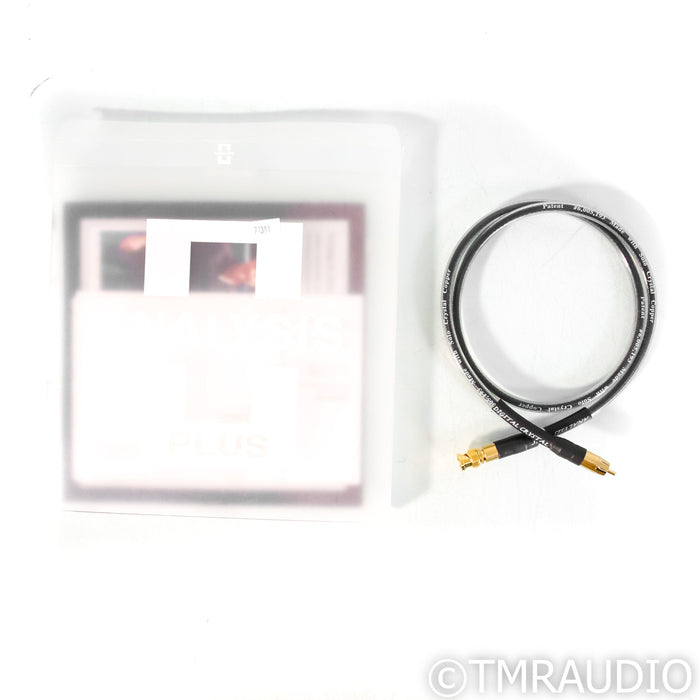 Analysis Plus Digital Crystal RCA to BNC Cable; Single 1m Digital Interconnect