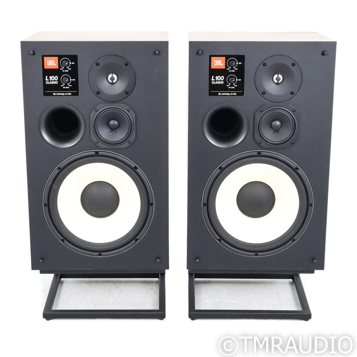 JBL James Lansing L100 Classic Bookshelf Speakers with Stands; Walnut Pair