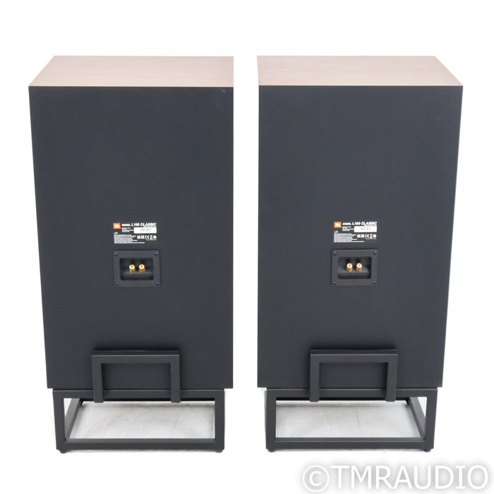 JBL James Lansing L100 Classic Bookshelf Speakers with Stands; Walnut Pair