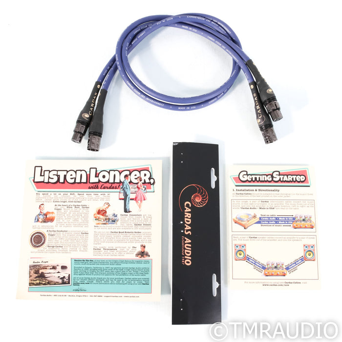 Cardas Clear Sky XLR Cables; 1m Pair Balanced Interconnects (Open Box)