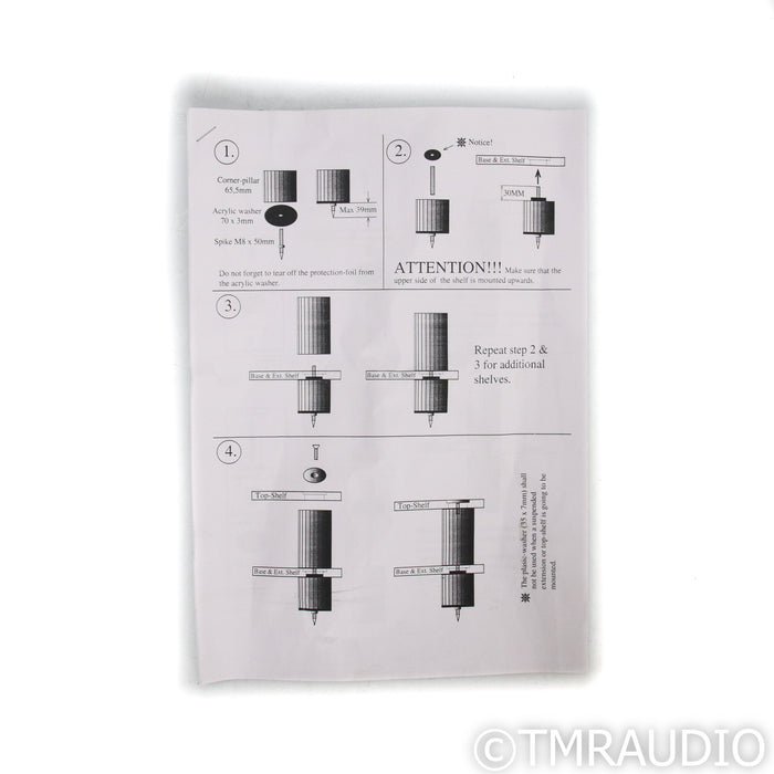 Solid Tech Radius Solo 4 Shelf Stand; Top-Shelf Suspension; Birch