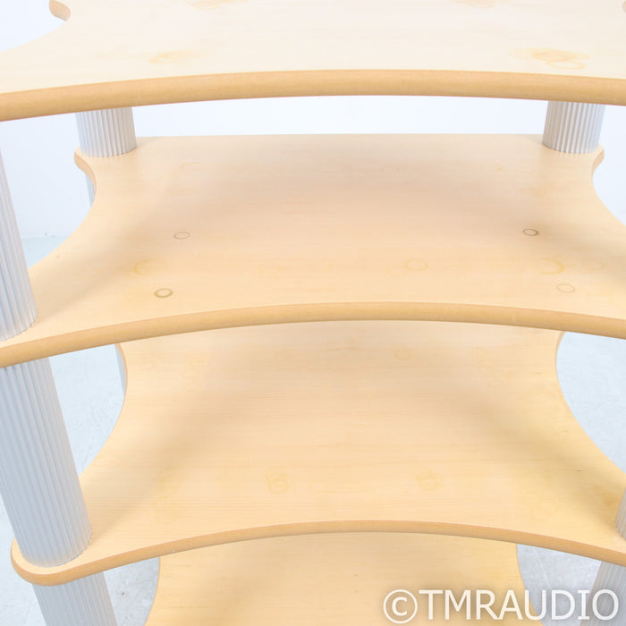 Solid Tech Radius Solo 4 Shelf Stand; Top-Shelf Suspension; Birch