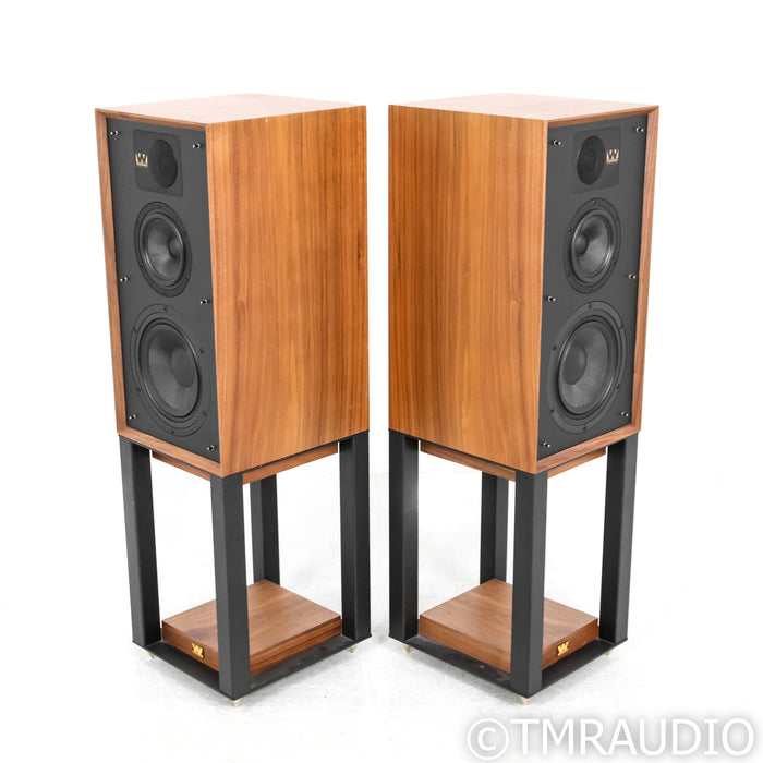 Wharfedale Linton 85th Anniversary Bookshelf Speakers; Walnut Pair w/ Stands