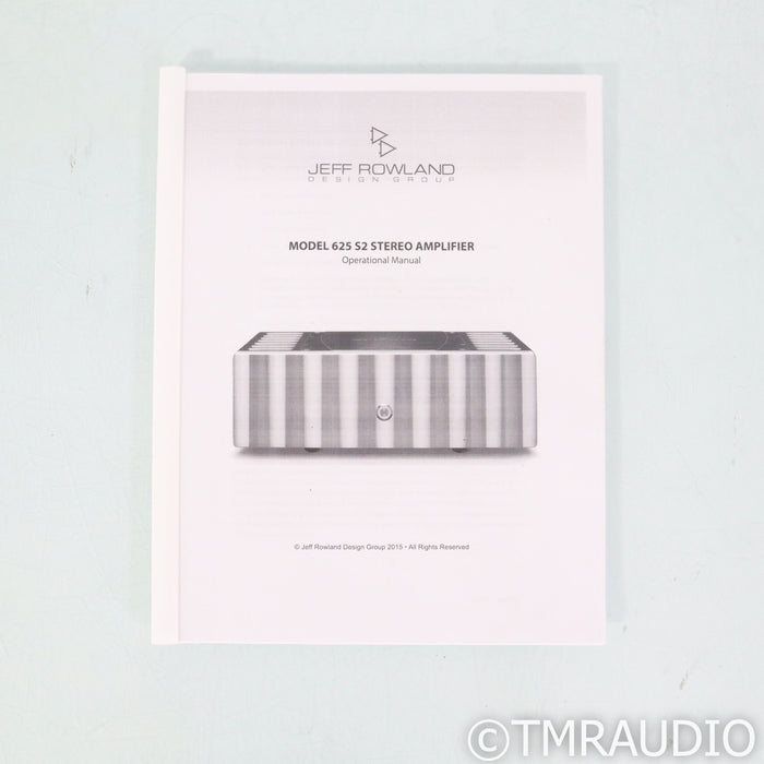 Jeff Rowland Design Model 625 S2 Stereo Power Amplifier