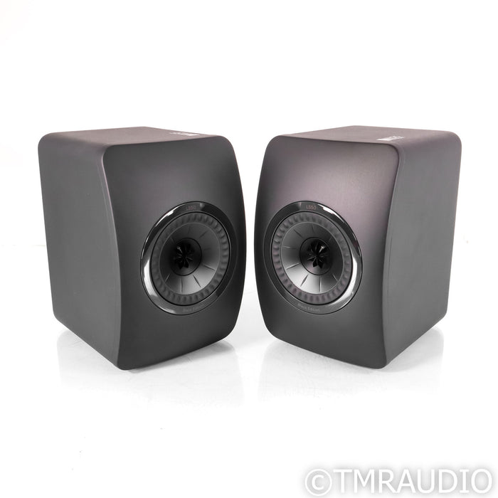 KEF LS50 Bookshelf Speakers; Black Pair