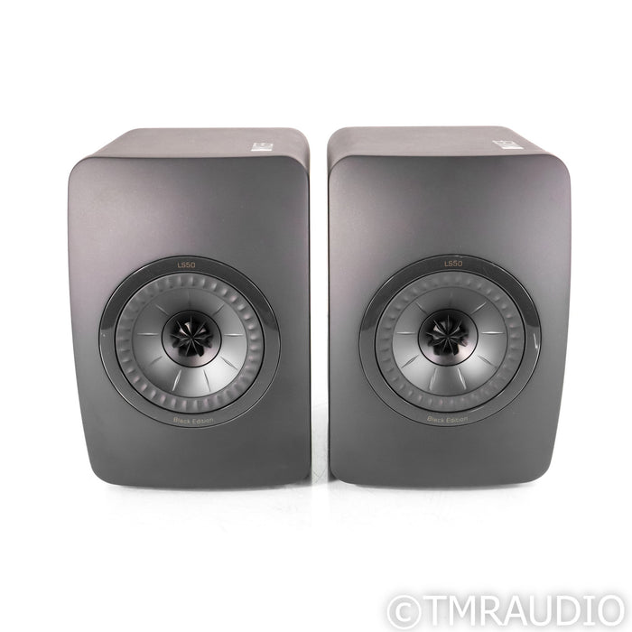 KEF LS50 Bookshelf Speakers; Black Pair