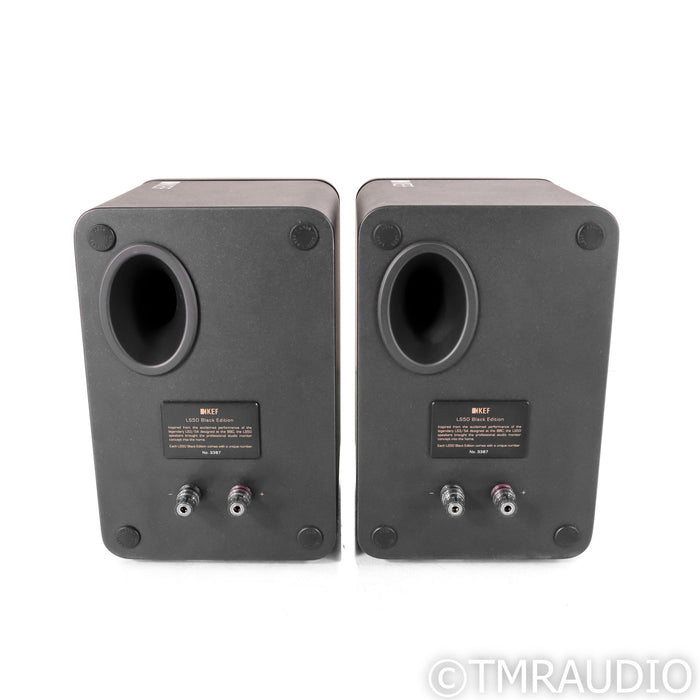 KEF LS50 Bookshelf Speakers; Black Pair