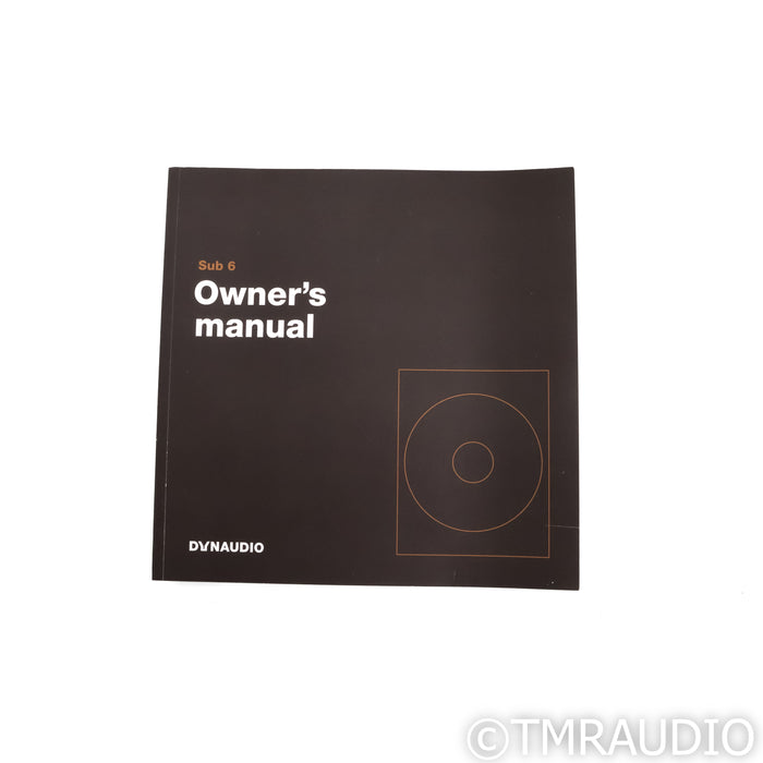 Dynaudio Sub 6 Dual 8" Powered Subwoofer; Black