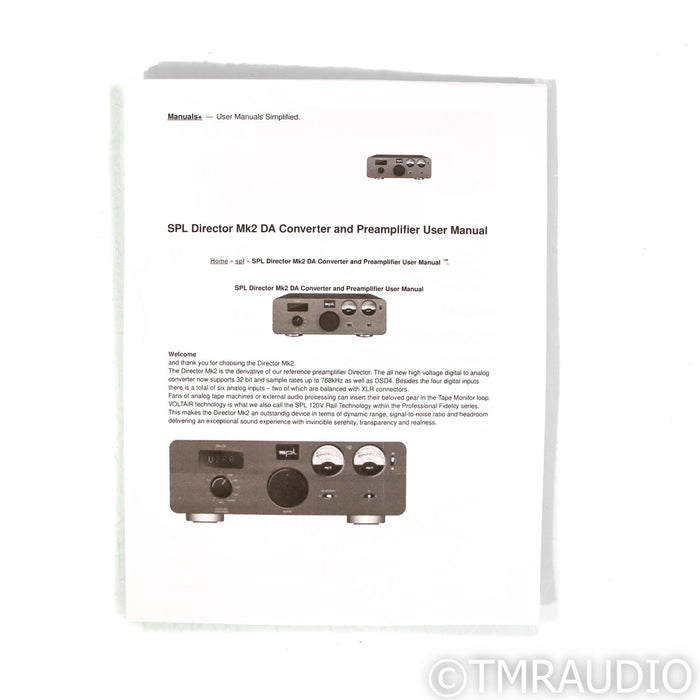 SPL Director MkII DAC  & Preamplifier; D/A Converter