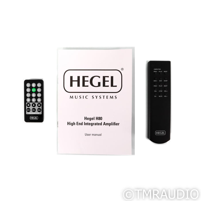 Hegel H80 Stereo Integrated Amplifier; RC8 Remote
