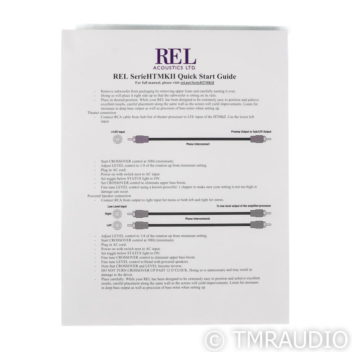 REL Acoustics HT/1205 MKII 12" Powered Subwoofer; Black