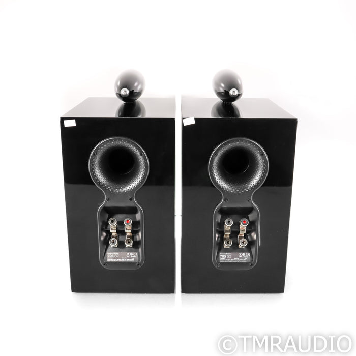 Bowers & Wilkins 705 S2 Bookshelf Speakers; Piano Black Pair (No Grills)