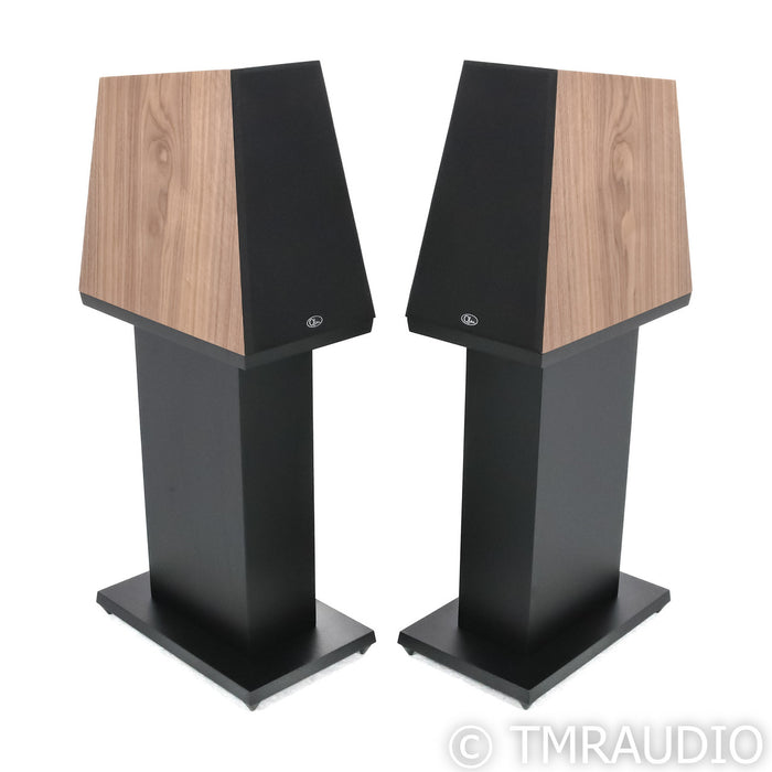 Qln Signature Bookshelf Speakers; Walnut Pair with Stands
